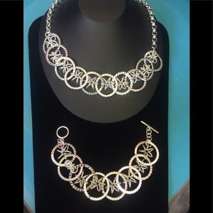 SALE! Silver plated necklace and bracelet set 003